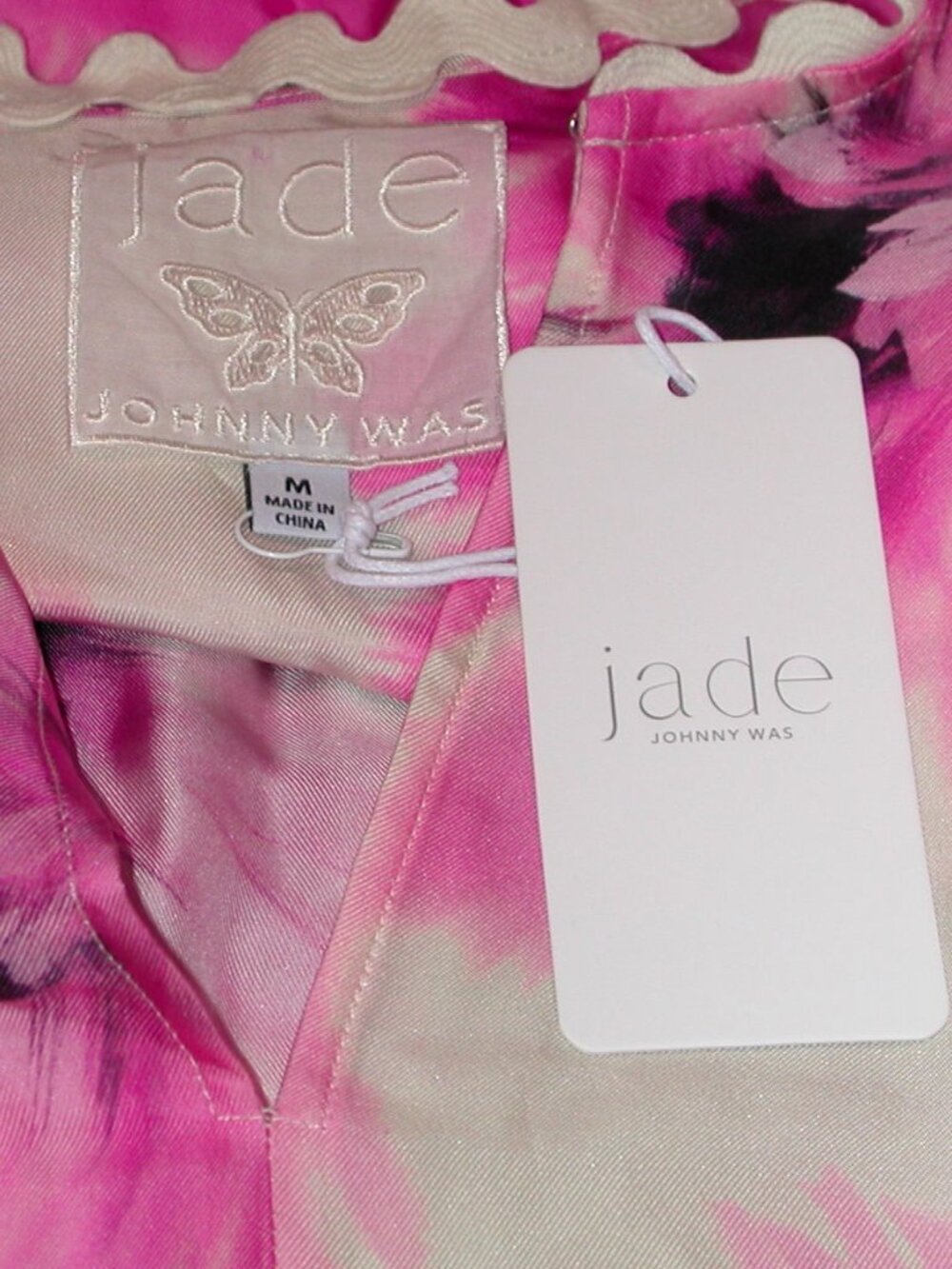 Johnny Was Jade Daphne Floral Tea Length Dress Size Medium NWT Aurora - Picture 5 of 8